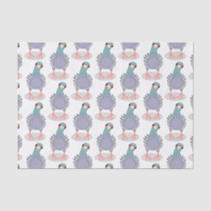 Funny neugierig Taube Cartoon Illustration Seidenpapier