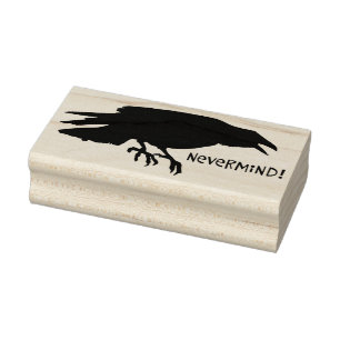 Funny "Nevermind" Raven Gummistempel
