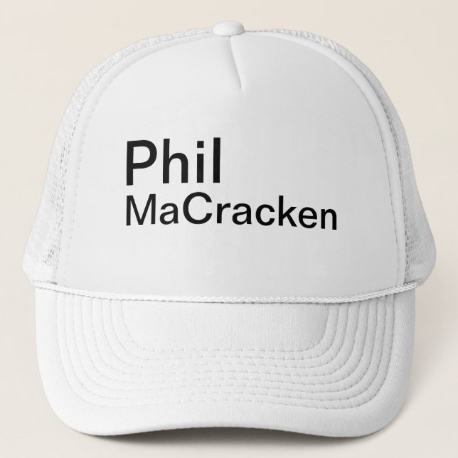 Funny New Baseball PHIL MACRACKEN Truckerkappe (Vorderseite)