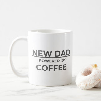 Funny New Dad Coffee Mug – Powered by Coffee –Gift Kaffeetasse