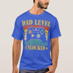 Funny New Dad Level Unlock T-Shirt Gaming Leveled