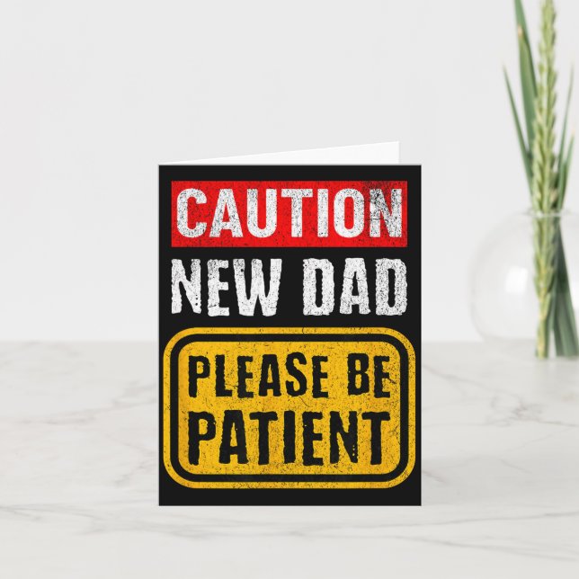 Funny New Dad New Father First Baby  Karte (Vorderseite)
