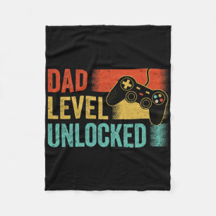 Funny New Dad Vathage Day Vater Level Unlocks Gami Fleecedecke
