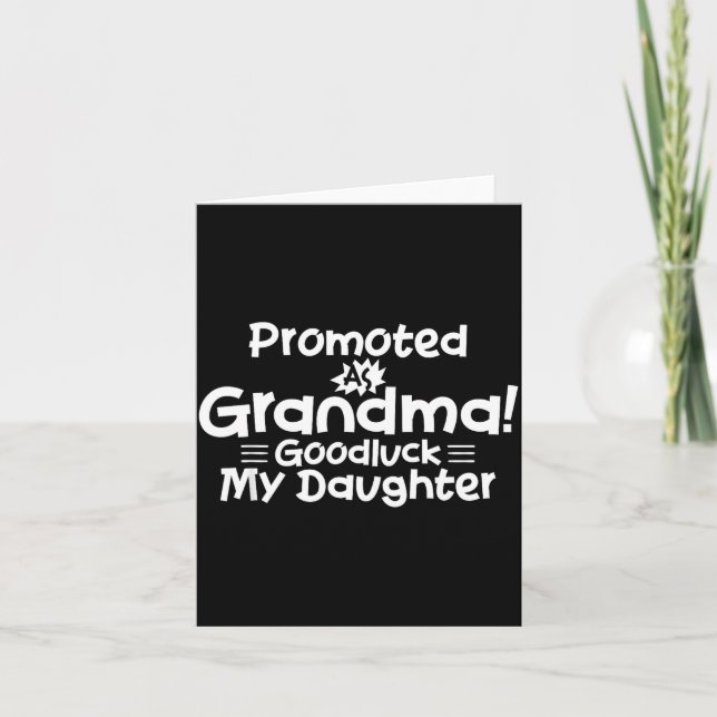 Funny New Grandma Promotion Quote Grandmother Humo Karte (Vorderseite)