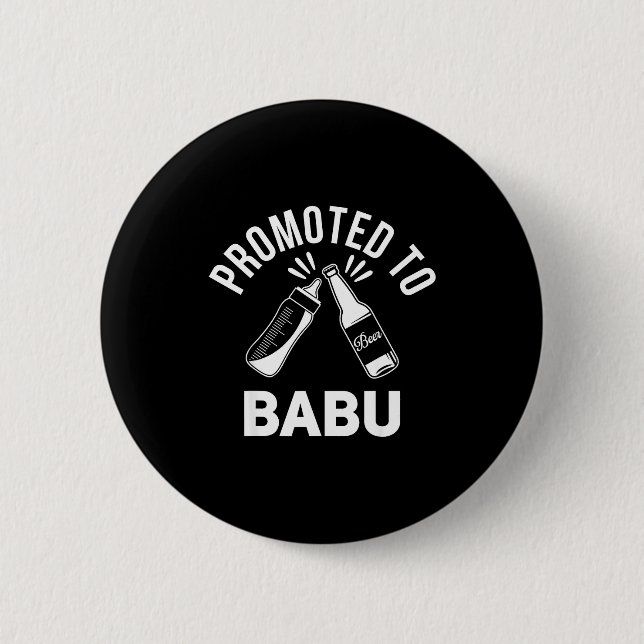 Funny New Grandpa Pregnancy Announcement Promoted  Button (Vorderseite)