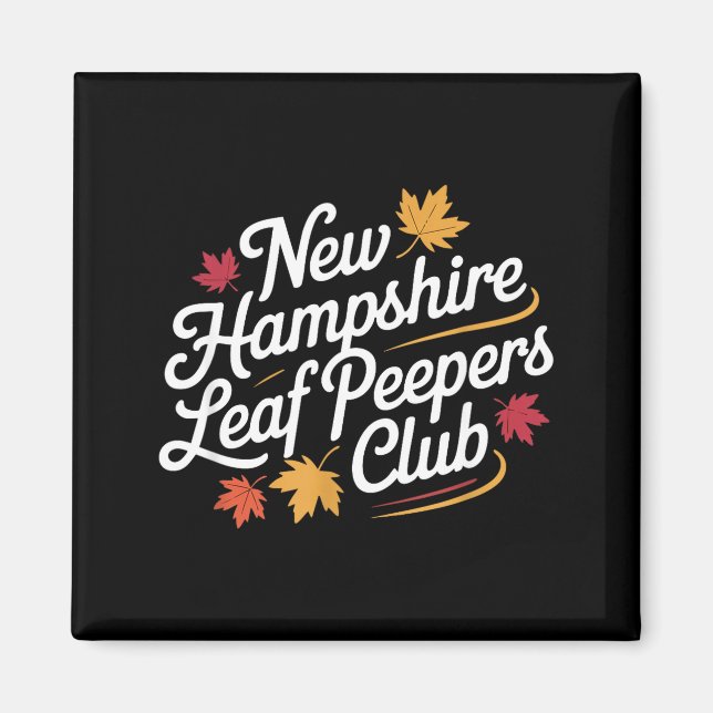 Funny New Hampshire Leaf Er's Club Autumn Fall Lea Magnet (Vorne)