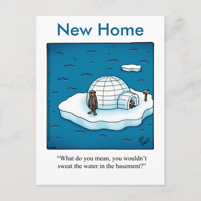 Funny New Home Humour carte postale (Devant)