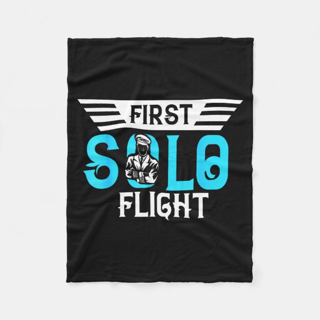 Funny New Lot Design First Solo Flight Aircraft Lo Fleecedecke (Vorderseite)