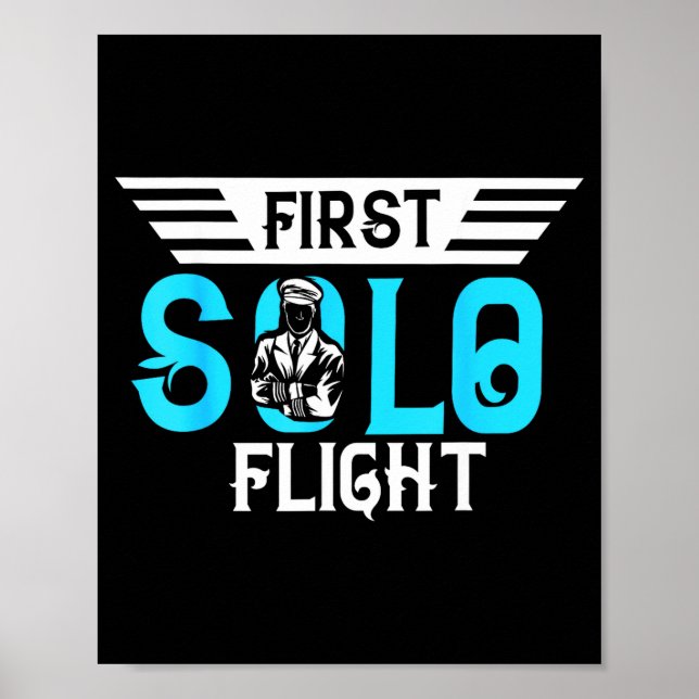 Funny New Lot Design First Solo Flight Aircraft Lo Poster (Vorne)