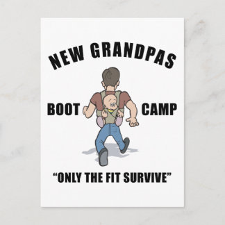 Funny New Opa Boot Camp Postkarte