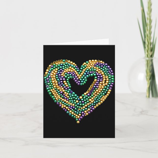 Funny New Orleans Beads Heart We Stand Nola Strong Karte (Vorderseite)