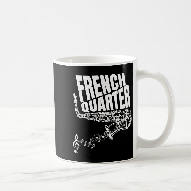 Funny New Orleans Mardi Gras Jazz Saxophone  Kaffeetasse (Rechts)
