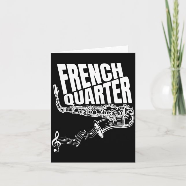 Funny New Orleans Mardi Gras Jazz Saxophone  Karte (Vorderseite)