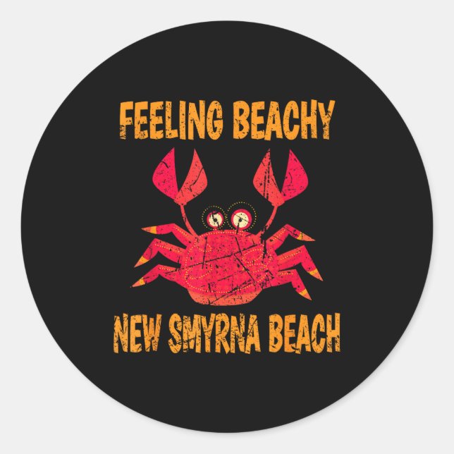 Funny New Smyrna Beach Vacation Summer Quote For M Runder Aufkleber (Vorderseite)