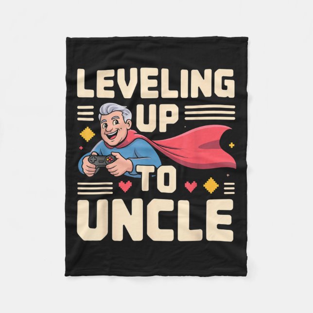 Funny New Uncle Art For Uncle Men From Nephew Niec Fleecedecke (Vorderseite)
