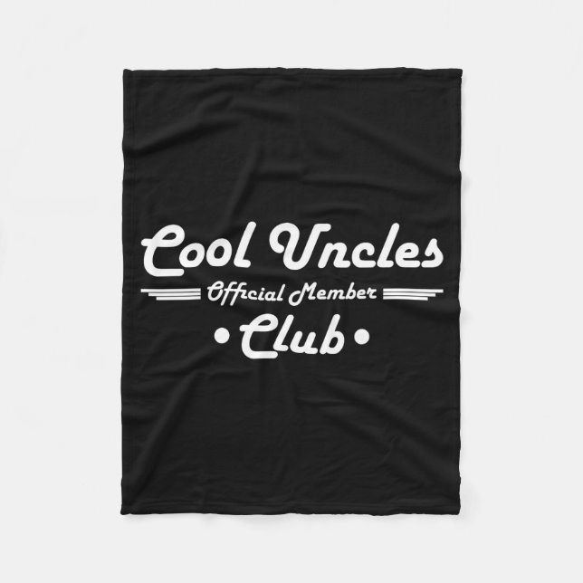 Funny New Uncle Pregnancy Announcement Cool Uncles Fleecedecke (Vorderseite)