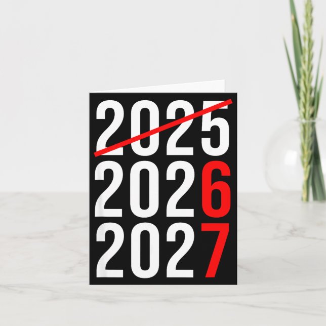 Funny New Year 67 Meme Hello 2026 Goodbye 2025 Wai Karte (Vorderseite)