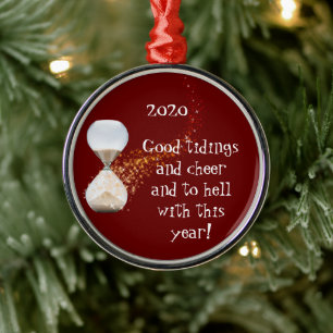 Funny New Years 2021 Zitat Stundenglas Ornament Aus Metall