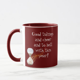Funny New Years 2021 Zitat Stundenglas Tasse