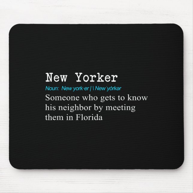 Funny New Yorker Dictionary Definition Gif  Mousepad (Vorne)