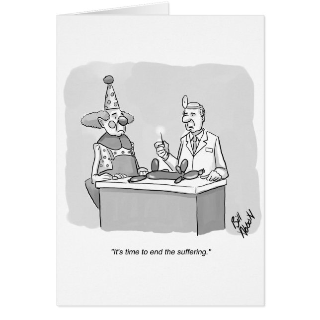 Funny New Yorker Style Blank Card (Vorne)