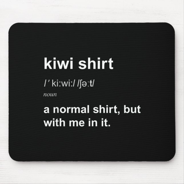 Funny New Zealand For Men Women Kiwi Gift Humour  Mousepad (Vorne)