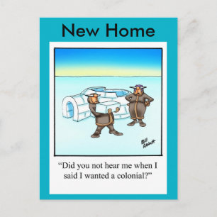 Funny New Zuhause Announction Postcard Ankündigungspostkarte
