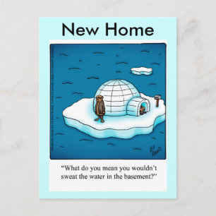 Funny New Zuhause Postcard Ankündigungspostkarte
