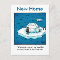 Funny New Zuhause Spaß Postcard