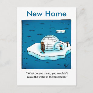 Funny New Zuhause Spaß Postcard Ankündigungspostkarte