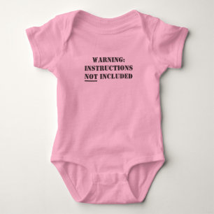Funny Newborn Clothing: Anweisungen nicht inbegrif Baby Strampler