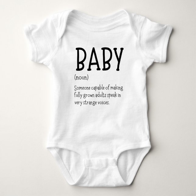 Funny Newborn Hilarious Baby Defintion Strampler (Vorderseite)
