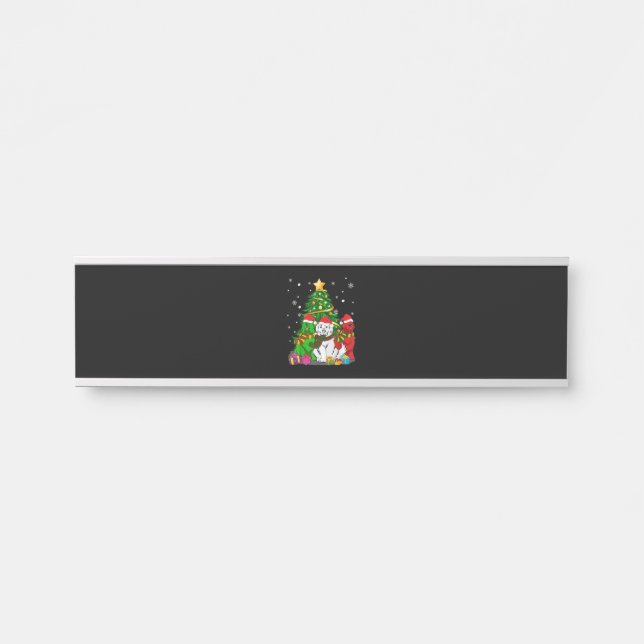 Funny Newfie | Funny Newfundland Dog Christmas Türschild (Vorderseite )