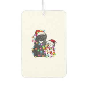 Funny Newfundland Dog Christmas T-Shirt Snowman Li Autolufterfrischer