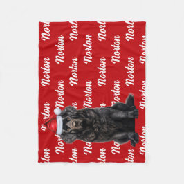 Funny Newfundland Dog Name Muster Weihnachten Fleecedecke