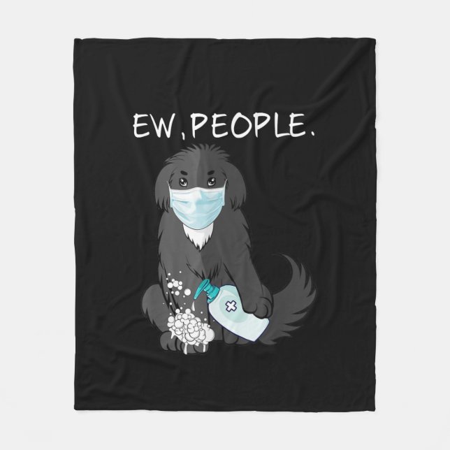 Funny Newfundland Ew People Dog Lover Fleecedecke (Vorderseite)