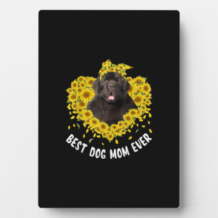 Funny Newfundland Mama Liebe Sunflower Mors Day Fotoplatte
