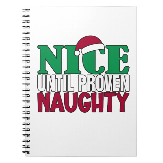 Funny Nice Bis Proven Naughy WeihnachtsJoke Notizblock (Vorderseite)