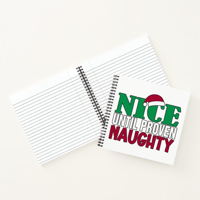 Funny Nice Bis Proven Naughy WeihnachtsJoke Notizbuch (Innenseite)