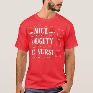 Funny Nice Naughty ER Nurse Weihnachten Weihnachte T-Shirt