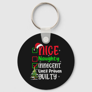 Funny Nice Naughty Innocent Weihnachten Erwachsene Schlüsselanhänger