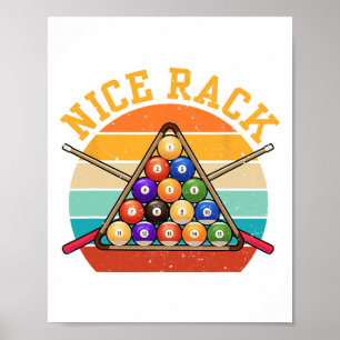 Funny Nice Rack Billiards Player Pool Dreieck - C Poster