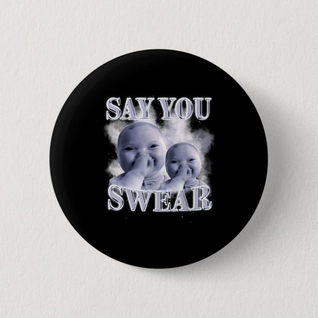 Funny Niche Baby Gen Z Meme Ai Viral Giggling Ai L Button (Vorderseite)