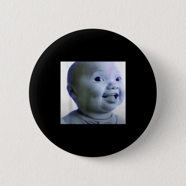 Funny Niche Baby Gen Z Meme Ai Viral Giggling Ai L Button (Vorderseite)