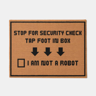 Funny nicht ein Roboter Geek Spaß Rustikal Minimal Fußmatte