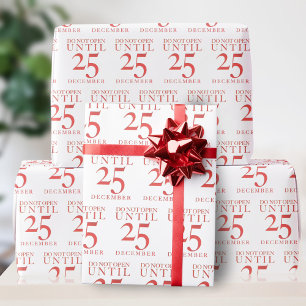 Funny nicht geöffnet, bis Weihnachts Wrapping Pape Geschenkpapier