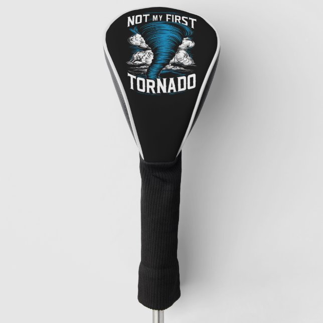 Funny nicht mein erster Tornado Retro Storm Chaser Golf Headcover (Vorderseite)