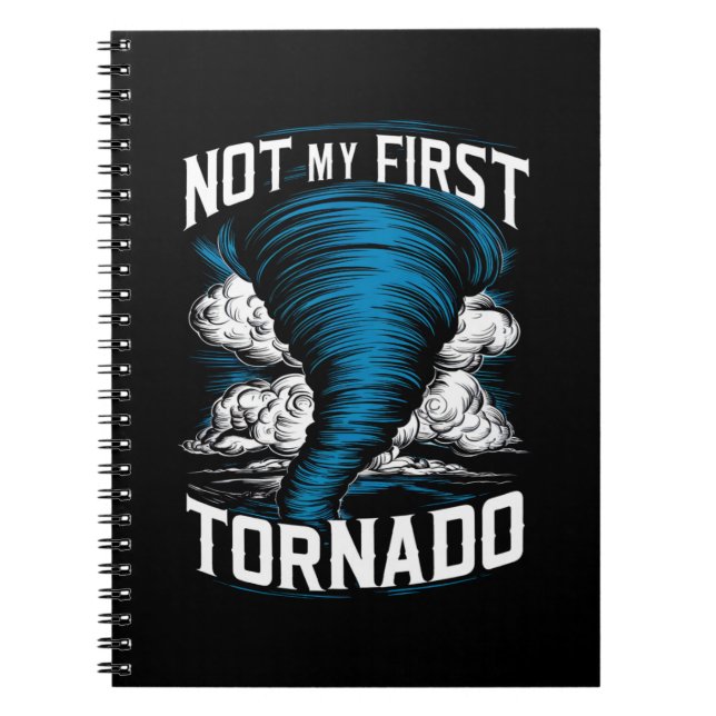 Funny nicht mein erster Tornado Retro Storm Chaser Notizblock (Vorderseite)