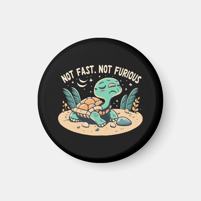 Funny nicht schnell, nicht wütend magnet (Vorne)