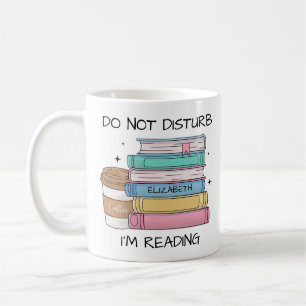 Funny nicht stören, ich lese Buch Lover Custom Kaffeetasse